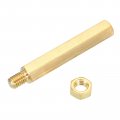 Patikil 40mm 6mm M5 Standoff Screws 20 Pack Brass Hex Pcb Standoffs Nuts For Motherboards Computer Cases Circuit Boards