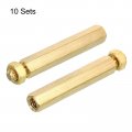 Patikil 40mm 6mm M5 Standoff Screws 20 Pack Brass Hex Pcb Standoffs Nuts For Motherboards Computer Cases Circuit Boards