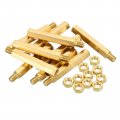 Patikil 40mm 6mm M5 Standoff Screws 20 Pack Brass Hex Pcb Standoffs Nuts For Motherboards Computer Cases Circuit Boards
