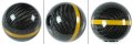 Cuztom Tuning Jdm Round Ball Shape Style Carbon Fiber Auto Manual Shift Shifter Gear Knob Selector With Color Strip Gold 