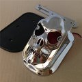 Hongk- Heavy Metal Aluminum Motorcycle Chrome Red Skull Brake Tail Light Signal Compatible With H-d Bike B01bn0o5d8