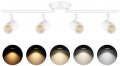 Vanoopee 5-color 4 Light Led Track Lighting Fixtures Ceiling For Kitchen Dimmable Kit Spotlight Flush Mount Adjustable 