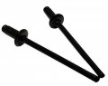 Black Aluminum 1 8 Dia Blind Rivet26- 187 Grip Range Dome Head Pack Of 1 000 Pieces 