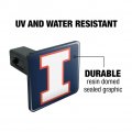 University Of Illinois Fighting Illini Logo Tow Trailer Hitch Cover Plug Insert