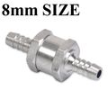 Muzzys 8mm 5 16 Fuel Check Valve Inline One-way Non-return Aluminum With Clamps For Water Gas Diesel Oils On Utv Quad