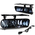 Auto Dynasty Compatible With Cadillac Escalade Pair Of Bumper Driving Fog Lights Wiring Kit Switch Smoked Lens