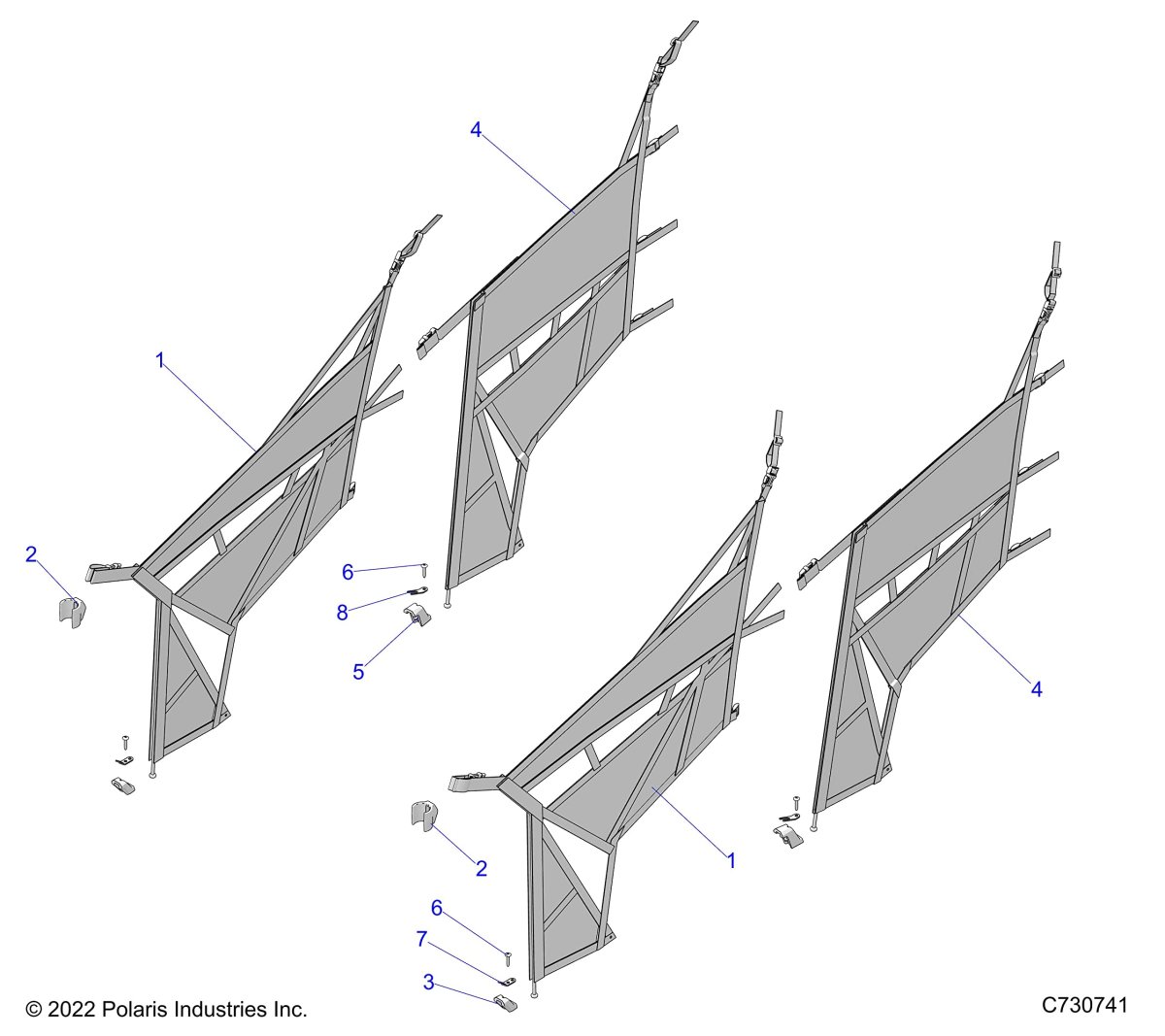 Polaris Net Mount Bracket Ranger Crew Eps Premium Full-size 570