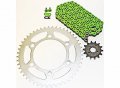 Fits Honda Xr650l 650 Green Non O Ring Chain And Sprocket 13 45 110l