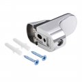 Uxcell Glass Shelf Bracket Wall Mount Adjustable Zinc Alloy Bright Chrome Clamp For 3-20mm Thickness 4pcs