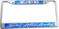 Zeta Phi Beta Domed Script License Plate Frame 