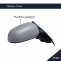 Spieg Au1321122 Passenger Side Mirror Replacement For Audi A3 Quattro 2006-2010 Power Heated Primed Cover 5 Pin Right Rh