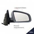 Spieg Au1321122 Passenger Side Mirror Replacement For Audi A3 Quattro 2006-2010 Power Heated Primed Cover 5 Pin Right Rh