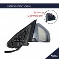 Spieg Au1321122 Passenger Side Mirror Replacement For Audi A3 Quattro 2006-2010 Power Heated Primed Cover 5 Pin Right Rh
