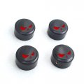 Httmt- Motorcycle 4pcs Black Bolts Toppers Caps For Dyna Softail Road King Flh P N Mt247-008-bk Old 