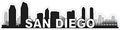 10in X 2 5in San Diego Skyline Sticker Vinyl Car Window Bumper Stickers By Stickertalk 