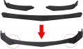 Ecotric Black Universal Front Bumper Lip Chin Spoiler Abs Compatible With Audi Ford Bmw Honda Chevrolet Civic Benz Mazda Gmc