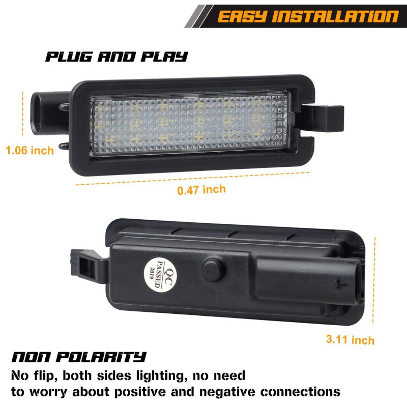Led License Plate Light Tag Lamp Replacement For 2015 2021 Dodge Charger 2016 2018 Challenger 2017 2020 Jeep Compass Chrysler