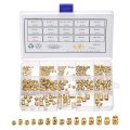 400pcs M2 5 M3 M4 M5 M6 Metric Threaded Inserts Brass Heat Set Knurled Nuts Assortment Kit 3d Printing Female Insert