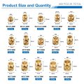 400pcs M2 5 M3 M4 M5 M6 Metric Threaded Inserts Brass Heat Set Knurled Nuts Assortment Kit 3d Printing Female Insert