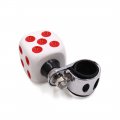 Uxcell White Dice Shape Design Steering Wheel Knob Power Handle For Auto