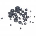 Hvazi Metric M2 5 M3 M4 M5 M6 M8 M10 Nylon Hex Nuts Assortment Kit Black 