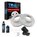 Trq Performance Brake Rotor Ceramic Pad Front Kit W Chemicals 