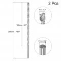 Uxcell Hss High Speed Steel Extra Long Twist Drill Bits 7mm Diameter 200mm Length For Hardened Metal Woodwork Plastic Aluminum