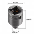 Uxcell Chuck Adapter 3 8-24unf Quick Change 1 2 Square Drive Converter For Impact Wrench 2pcs
