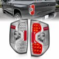Amerilite For 2014-2021 Toyota Tundra Truck Chrome Dual Led Bar Parking Light Replacement Tail Lights Pair Driver And Passenger 