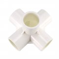 5 Way Elbow Pvc Pipe Fitting Furniture Grade 25mm Size Tee Corner Fittings White 
