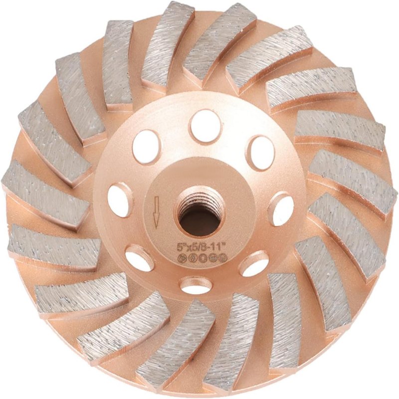 Marddpair 5 Inch 18 Turbo Segments 8 -11 Arbor Grinding Wheels Diamond Cup Fit For Concrete And Masonry Available