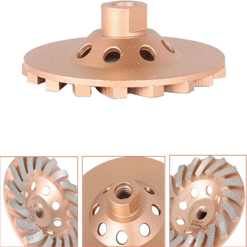 Marddpair 5 Inch 18 Turbo Segments 8 -11 Arbor Grinding Wheels Diamond Cup Fit For Concrete And Masonry Available