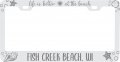 Whiskey Run Beach Oregon Life Is Better At The Souvenir Engraved Metal License Plate Frame White 