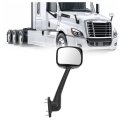 Hecasa Chrome Hood Mirror Right Side For 2008-2017 Freightliner Cascadia Silver Cap Cover Semi Trucks Pickup Truck Manual Black 