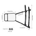 1 Pair 360 Degree Adjustable Towing Mirror Extension Enhanced Safety On Rearview Side Extender For Car Truck Rv