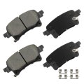 Rear Ceramic Disc Brake Pad Set D2233 With Hardware For Jeep Gladiator 2020 2023 And Wrangler 2021 Code Br3 Br4 Or Br5 