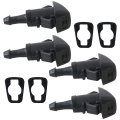 4 Pack 4805742ac 4805742ab 4805742aa Windshield Washer Nozzles For Dodge Ram 1500 Truck 2009 2024 2 Holes Fan Pattern Jet 
