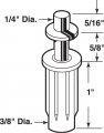 Prime-line N 6700 3 8 In Nylon Spring-loaded Top Pivot With 1 4 Steel Pin Alliance 2 Pack