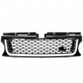 Hecasa Front Grille Grill Assembly Compatible With 2010-2013 Land Rover Range Sport L320 Black And Silver On U Around