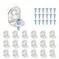 Uxcell Mounting Brace Fixing Glass Shelf Bracket 0 63 X 55 Fixed With Chuck Wall Mount Silver 30pcs