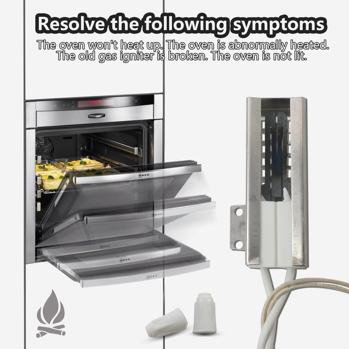 W10918546 W10140611 98005652 Oven Igniter For Ama-na Agg222vdb1 Agg222vdw0 Agg222vdw1 Agg222vdw2 Agr3311wdq0 Agr3311wdw0