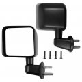 Ocpty Black Driver Side And Passenger View Mirror Textured With Manual Adjustment Folding Non-heated Compatible For 2007-2017