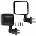 Ocpty Black Driver Side And Passenger View Mirror Textured With Manual Adjustment Folding Non-heated Compatible For 2007-2017