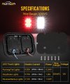 Partsam 2 Rectangle Double Led Trailer Tail Lights 24s Dual Stop Turn Backup Reverse With Reflector Surface Mount Rv Led