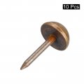 Uxcell Upholstery Tacks 10pcs 35 64 Inch Brass Furniture Nails Decorative Thumb Tack Push Pins For Diy Bronze