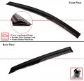 Premium M Style 3d Wavy Aero Sport Gloss Black Window Visor Rain Guard Deflector Compatible For 2008-2016 Toyota Venza