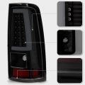 Acanii For 2003-2006 Chevy Silverado 1500 2500 3500 Black Housing Smoked Lens Led Tube Tail Lights Brake Lamps Pair
