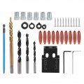 Xnferty 38pcs Pocket Hole Jig Kit Dowel Drill Joinery Screw Woodwork Guides Joint Angle Tool 15 Degree Woodworking Guide
