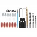 Xnferty 38pcs Pocket Hole Jig Kit Dowel Drill Joinery Screw Woodwork Guides Joint Angle Tool 15 Degree Woodworking Guide