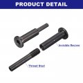 Uxcell 20 Pack Black Invisible Cable Railing Kit T316 Stainless Steel 1 8 Swage Tensioner Terminal Hidden For 2 X2 Wood Metal